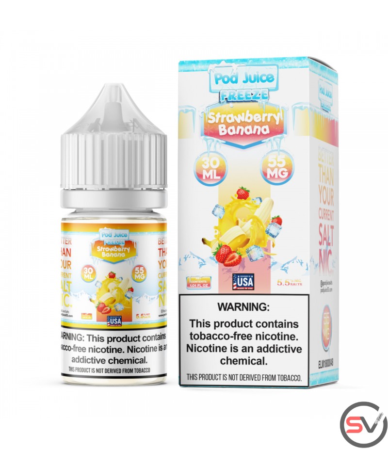 POD JUICE TFN SALT 30ML - STRAWBERRY BANANA FREEZE POD JUICE TFN SALT 30ML - STRAWBERRY BANANA FREEZE